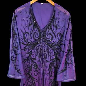 Abaya cover beaded dress size M